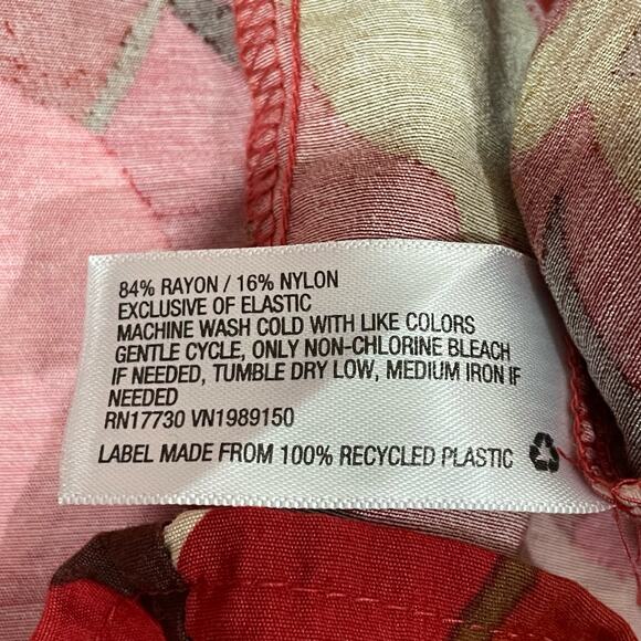 A New Day Spaghetti Strap Smocked Dress - Dark Red Floral - XXL - Picture 10 of 13